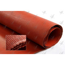 Tissu en caoutchouc en silicone en fibre de verre rouge